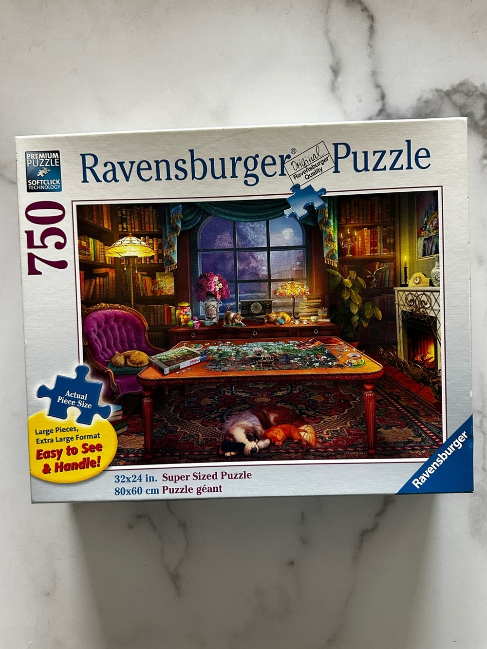 Ravensburger Cozy Series: Puzzler's Place- 750 Piece Large Format Jigsaw Puzzle